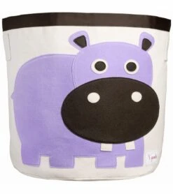 3 Sprouts Storage Bin - Hippo Purple