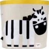 3 Sprouts Storage Bin - Zebra White & Black -Little Unicorn Store 3 sprouts storage bin zebra white black 49