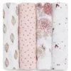 Aden + Anais Classic Swaddle Wraps, 4 Pack - Dahlias