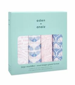 Aden + Anais Classic Swaddle Wraps, 4 Pack - Deco -Little Unicorn Store aden anais classic swaddle wraps 4 pack deco 141