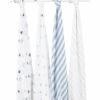Aden + Anais Classic Swaddle Wraps, 4 Pack - Rock Star