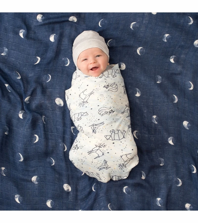 Aden + Anais Silky Soft Swaddles - 3-Pack - Stargaze 6 Aden + Anais Silky Soft Swaddles - 3-Pack - Stargaze - Image 4