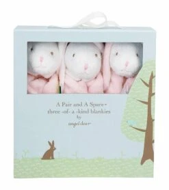 Little Unicorn Store 24 Angel Dear A Pair & A Spare Blankies - Pink Bunny