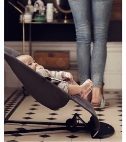 Babybjorn BabyBj?rn Bouncer Balance Soft - Cotton - Black / Granite -Little Unicorn Store babybj rn bouncer balance soft cotton black granite 146