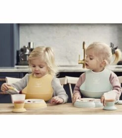 BabyBjorn Baby Bib, 2-pack - Powder Green/ Powder Pink -Little Unicorn Store babybjorn baby bib 2 pack powder yellow powder green 59 2