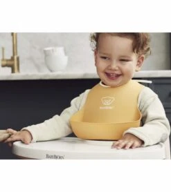 BabyBjorn Baby Bib, 2-pack - Powder Yellow/ Powder Blue -Little Unicorn Store babybjorn baby bib 2 pack powder yellow powder green 60