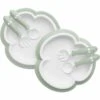 BabyBjorn Baby Plate, Spoon And Fork, 2 Sets - Powder Green