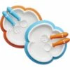 BabyBjorn Baby Plate, Spoon & Fork - Orange/Turquoise -Little Unicorn Store babybjorn baby plate spoon fork orange turquoise 130