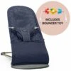 BabyBjorn Bouncer + Toy Bundle - Bliss (Mesh) Navy Blue -Little Unicorn Store babybjorn bouncer toy bundle bliss mesh navy blue 79