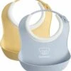 BabyBjorn Small Baby Bib, 2-Pack - Yellow/Blue