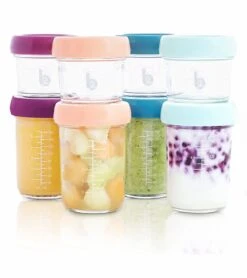 Babymoov Babybols Glass Food Storage Multiset (4 X 4oz + 4 X 8oz)