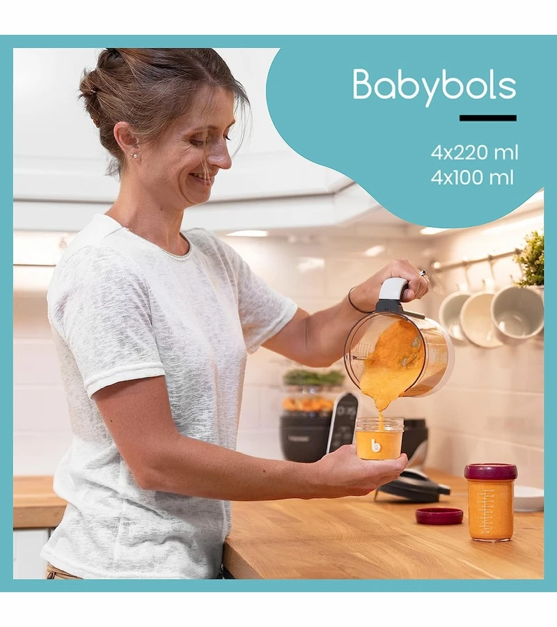 Babymoov Babybols Glass Food Storage Multiset (4 X 4oz + 4 X 8oz) 4 Babymoov Babybols Glass Food Storage Multiset (4 X 4oz + 4 X 8oz) - Image 2