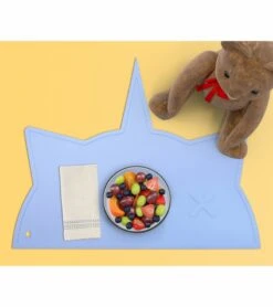 BamBamBoom Non-Slip Silicone Placemat - Unicorn-Cat Slate -Little Unicorn Store bambamboom non slip silicone placemat unicorn cat slate 119