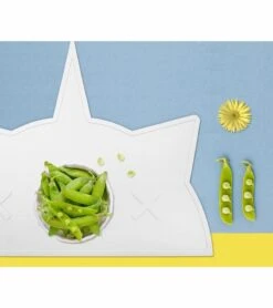 BamBamBoom Non-Slip Silicone Placemat - Unicorn-Cat White -Little Unicorn Store bambamboom non slip silicone placemat unicorn cat white 123