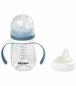 Beaba 2-in-1 Bottle To Sippy Learning Sippy Cup - Rain -Little Unicorn Store beaba 2 in 1 bottle to sippy learning sippy cup rain 55