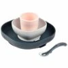 BEABA 4-Piece Silicone Dinner Set - Midnight -Little Unicorn Store beaba 4 piece silicone dinner set midnight 6