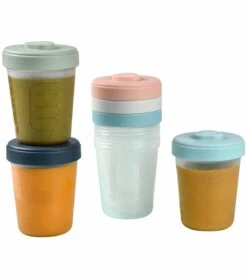 Beaba Baby Food Clip Containers Set Of 6 - Large -Little Unicorn Store beaba baby food clip containers set of 6 large 103