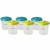 Beaba Clip Containers 7oz, Set Of 6 - Peacock 1 Beaba Clip Containers 7oz, Set Of 6 - Peacock -Little Unicorn Store beaba clip containers 7oz set of 6 peacock 105
