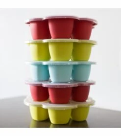 Beaba Multiportions 3oz Silicone Tray - Cherry -Little Unicorn Store beaba multiportions 3oz silicone tray cherry 198