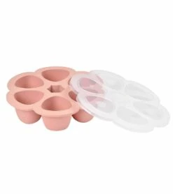BEABA Multiportions Silicone Baby Food Freezer Tray, 3oz - Rose