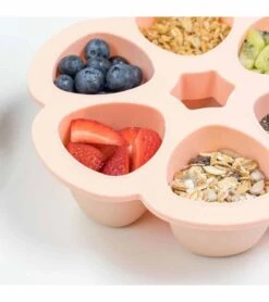 BEABA Multiportions Silicone Baby Food Freezer Tray, 3oz - Rose -Little Unicorn Store beaba multiportions silicone baby food freezer tray 3oz rose 93