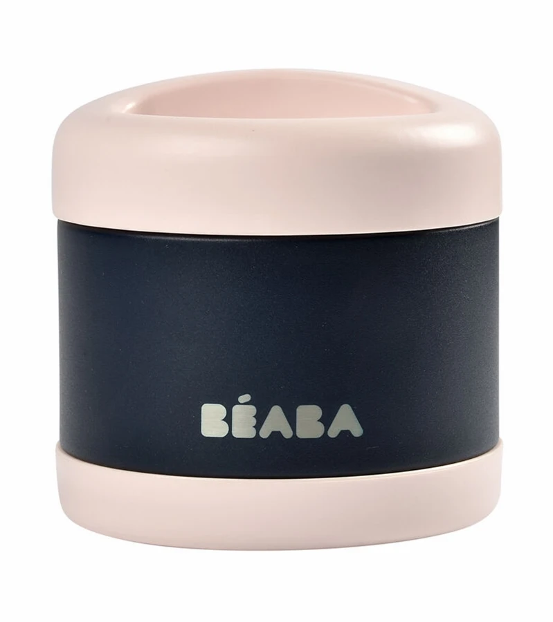 BEABA Stainless Steel Insulated Jar, 16 Oz - Light Pink / Midnight 3 BEABA Stainless Steel Insulated Jar, 16 Oz - Light Pink / Midnight