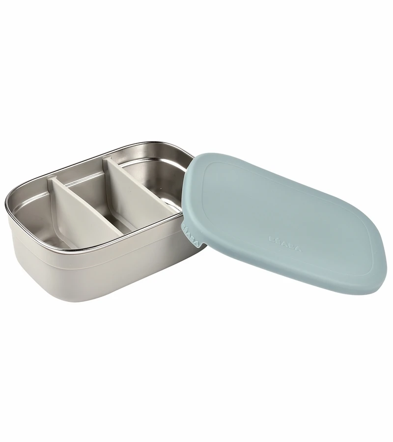 BEABA Stainless Steel Lunch Box - Rain 4 BEABA Stainless Steel Lunch Box - Rain - Image 2