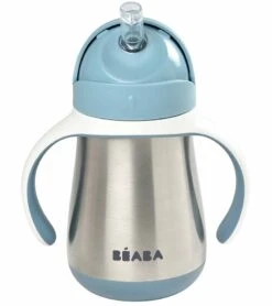 Beaba Stainless Steel Straw Sippy Cup - Rain