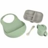 BEABA The Essentials Silicone Meal Set - Grey / Sage -Little Unicorn Store beaba the essentials silicone meal set grey sage 6