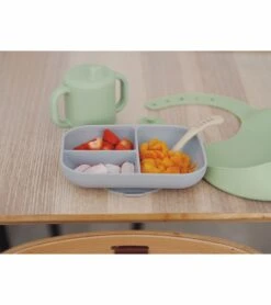 BEABA The Essentials Silicone Meal Set - Grey / Sage -Little Unicorn Store beaba the essentials silicone meal set grey sage 9