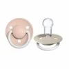 BIBS De Lux GLOW Silicone Pacifier, 2 Pack - Blush/Vanilla - One Size (0-3 Years)
