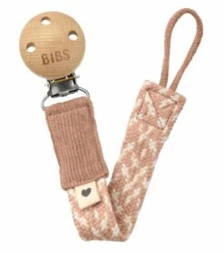 BIBS Pacifier Clip - Blush/Ivory