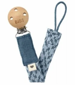BIBS Pacifier Clip - Petrol/Baby Blue