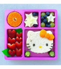 Bobo&boo Bamboo Divided Plate - Flamingo Pink -Little Unicorn Store bobo boo bamboo divided plate flamingo pink 135