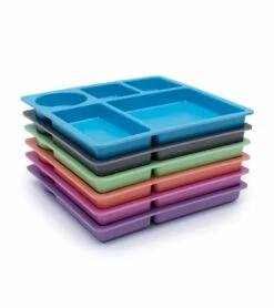 Bobo&boo Bamboo Divided Plate - Flamingo Pink -Little Unicorn Store bobo boo bamboo divided plate flamingo pink 137