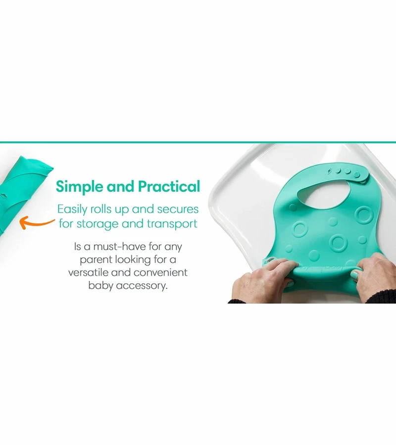 Busy Baby Bungee Bib - Spearmint 7 Busy Baby Bungee Bib - Spearmint - Image 5