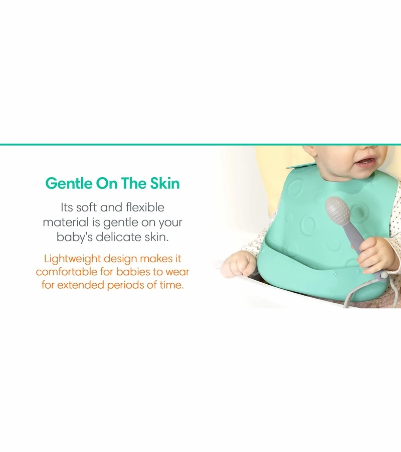 Busy Baby Bungee Bib - Spearmint 6 Busy Baby Bungee Bib - Spearmint - Image 4