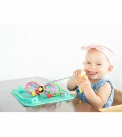 Busy Baby Mat With 2 Tethers - Spearmint -Little Unicorn Store busy baby mat with 2 tethers pewter 65 1