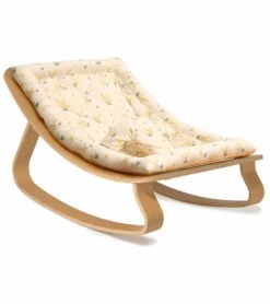 Charlie Crane LEVO Baby Rocker - Beech / Garbo & Friends Mimosa