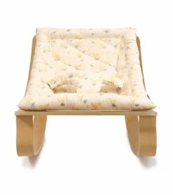 Charlie Crane LEVO Baby Rocker - Beech / Garbo & Friends Mimosa -Little Unicorn Store charlie crane levo baby rocker beech garbo friends mimosa 110