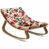 Charlie Crane LEVO Baby Rocker - Walnut / Le Petit Lucas Du Tertre Hibiscus -Little Unicorn Store charlie crane levo baby rocker walnut le petit lucas du tertre hibiscus 108