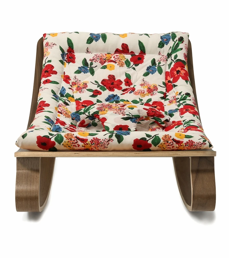 Charlie Crane LEVO Baby Rocker - Walnut / Le Petit Lucas Du Tertre Hibiscus 6 Charlie Crane LEVO Baby Rocker - Walnut / Le Petit Lucas Du Tertre Hibiscus - Image 4