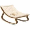 Charlie Crane LEVO Baby Rocker - Walnut / Organic White -Little Unicorn Store charlie crane levo baby rocker walnut organic white 107