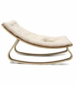Charlie Crane LEVO Baby Rocker - Walnut / Organic White -Little Unicorn Store charlie crane levo baby rocker walnut organic white 109