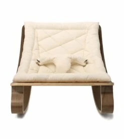 Charlie Crane LEVO Baby Rocker - Walnut / Organic White -Little Unicorn Store charlie crane levo baby rocker walnut organic white 110