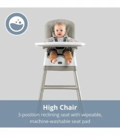 Chicco Stack Hi-Lo 6-in-1 Multi-Use High Chair - Tide -Little Unicorn Store chicco stack hi lo 6 in 1 multi use high chair tide 9