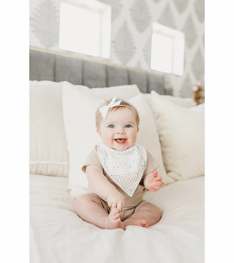 Copper Pearl Baby Bandana Bibs, 4 Pack - Bliss 6 Copper Pearl Baby Bandana Bibs, 4 Pack - Bliss - Image 4