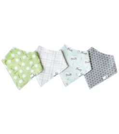 Copper Pearl Baby Bandana Bibs, 4 Pack - Bogey