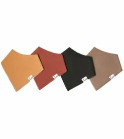 Copper Pearl Baby Bandana Bibs, 4 Pack - Dune