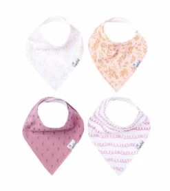 Copper Pearl Baby Bandana Bibs, 4 Pack - Lola -Little Unicorn Store copper pearl baby bandana bibs 4 pack lola 236